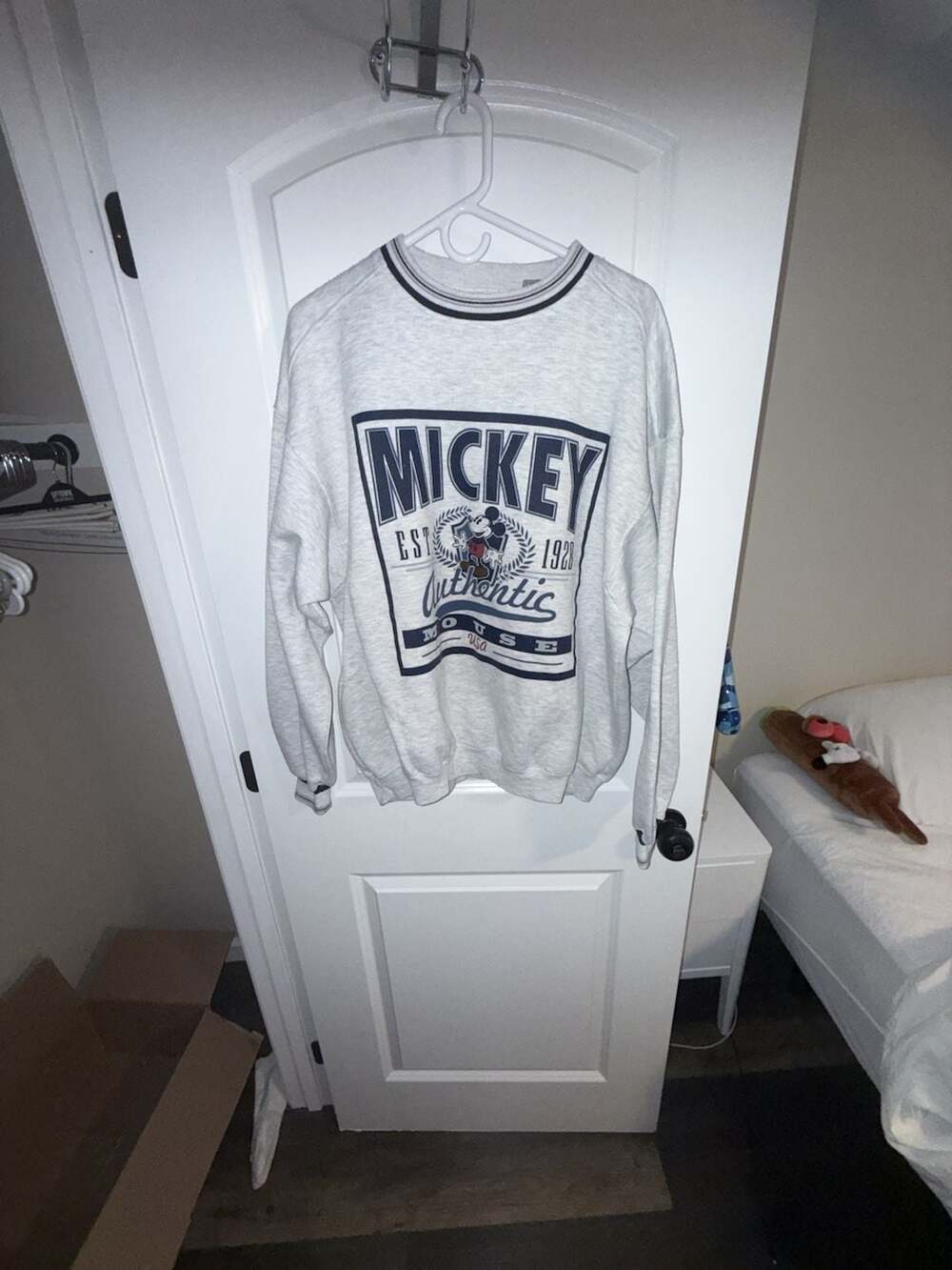 The Disney Store Mickey Mouse Sweatshirt Size XL Vintage Grey
